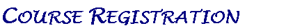 Online Course Registration